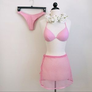 Pink 4-Piece Set Bathing Suit Swim Wear